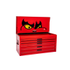 37" PRO Top Box 5 Drawers Red