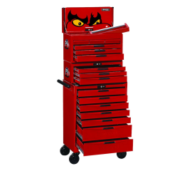 26" PRO Stack 16 Drawers Red