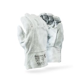 2.5" Chrome Leather Double Palm Gloves