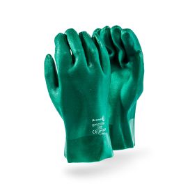 Heavy Duty Green PVC Gloves - 27cm