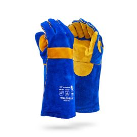 Weld Blue Leather Gloves