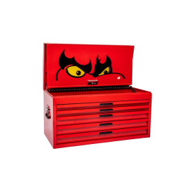 37" PRO Top Box 5 Drawers Red