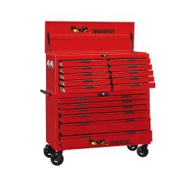53" PRO Stack 16 Drawers Red