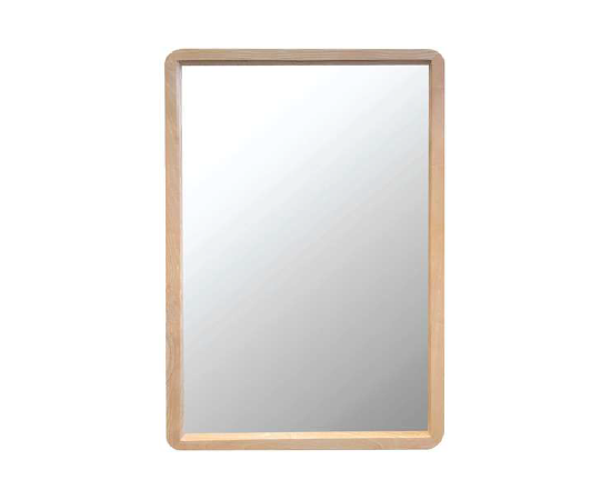 Curved Wooden Mirror