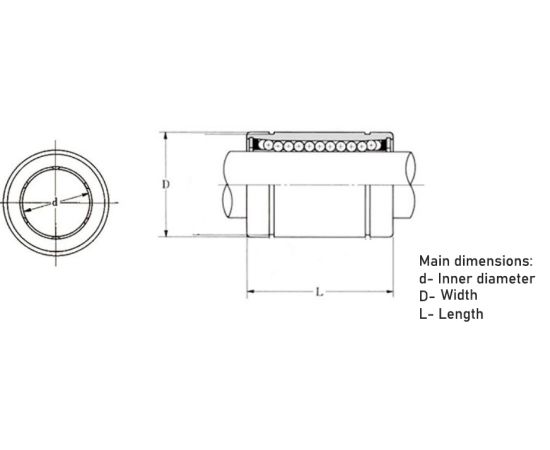 Linear Bearing - LM16UUOP-NEUTRAL