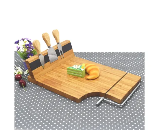 Cheese Board, Wire Slicer & Knife Set