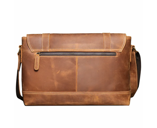 Vintage Leather Laptop Sling Bag