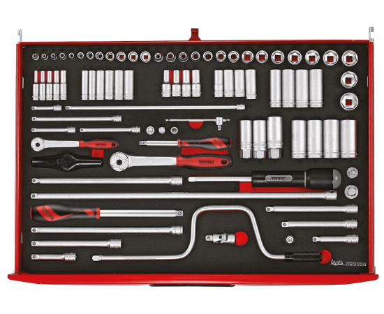 26" PRO Cabinet FOAM Tool Kit 277 Pieces Red