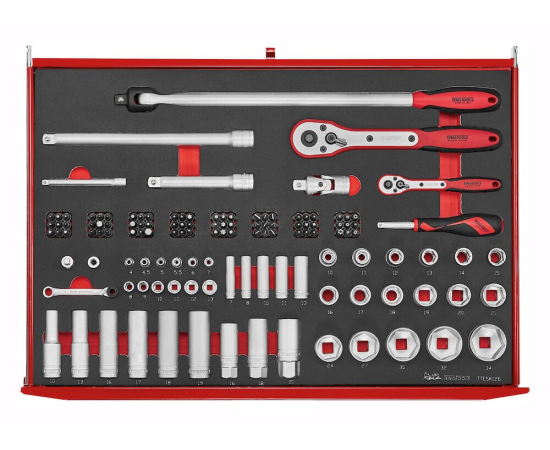 26" STD Cabinet FOAM Tool Kit 174 Pieces Red