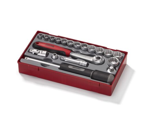 3/8" Socket Set 12 pt TT1 19 Pieces