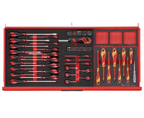 37" PRO Cabinet FOAM Tool Kit 631 Pieces Red