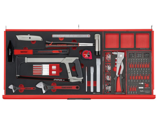 37" PRO Cabinet FOAM Tool Kit 631 Pieces Red