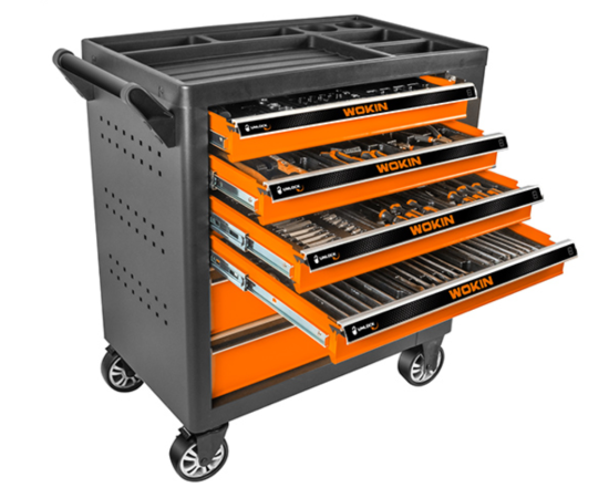 163pcs Tools and Equipment Trolley Chest Set