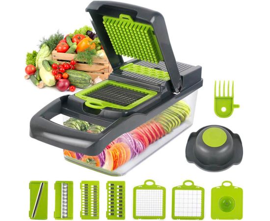 Multi-Functional Vegetable Cutter, Slicer, Shredder and Chopping Set