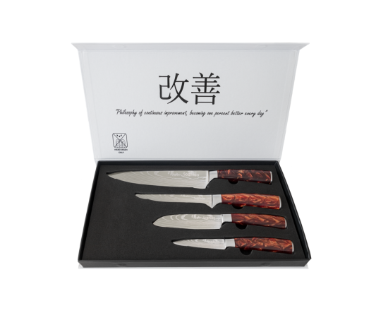 Soshida Professional Chef Knife Set - Red